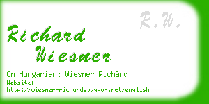 richard wiesner business card