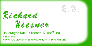 richard wiesner business card